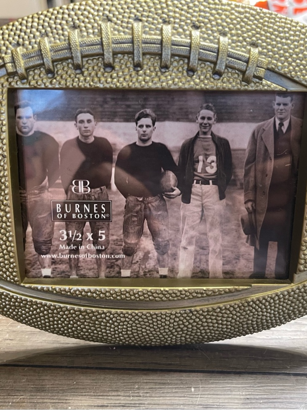Burnes Of Boston Gold Football Photo Frame